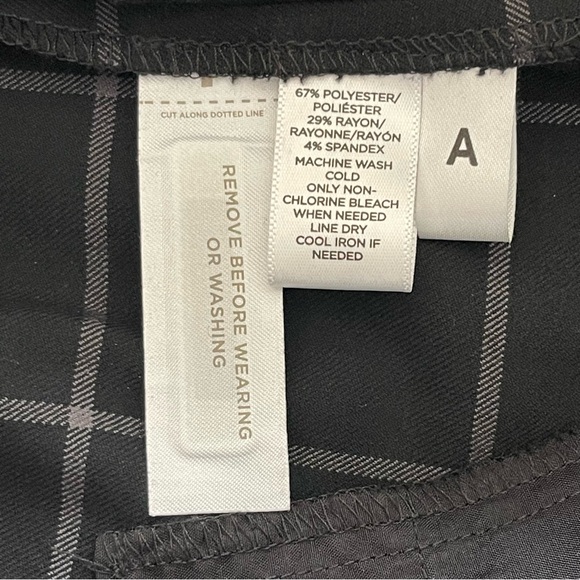 Ann Taylor LOFT Black/Grey Marisa Windowpane Straight Leg Pant (2P) - Picture 12 of 13